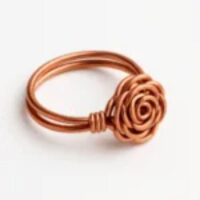 Rose Copper Ring Tops 1st